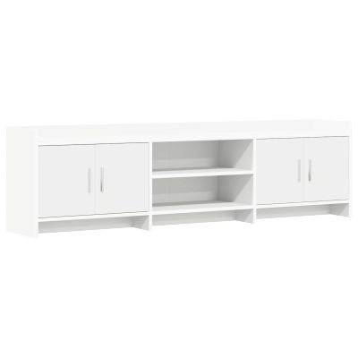 vidaXL TV skrinka 168 x 33 x 47 cm Biela Kompozitné drevo