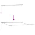 vidaXL Sklopná markíza Svetlosivá 350 x 250 cm Polyester a hliník