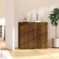 vidaXL Komoda hnedý dub 80x36x75 cm spracované drevo