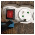 Predlžovací kábel EMOS P1512 / 2 m / 5 zásuviek / s vypínačom / biely / PVC / 1 mm2