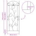 vidaXL Záhradný plot 3 ks Zelená 110 x 40 cm Oceľ