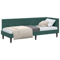 vidaXL Rohový rám postele Tmavozelená 80 cm x 200 cm Zamat