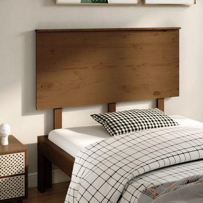 vidaXL Čelo postele medovohnedé 124x6x82,5 cm masívna borovica