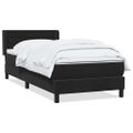 vidaXL Posteľný rám boxspring s matracom čierny 90x210 cm zamat