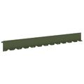 vidaXL Obrubník trávnika 10 ks 102 x 10 x 4 cm Oceľ Olivovo zelená