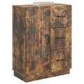 vidaXL Servírovacia skriňa so zásuvkou Dymový dub 66 x 34,5 x 87 cm