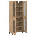 vidaXL Highboard Remeselný dub 69,5 x 34 x 180 cm Kompozitné drevo