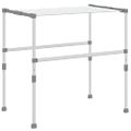 vidaXL Sušiak na bielizeň 83x(50-55)x(40-85) cm hliník