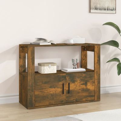 vidaXL Komoda dymový dub 80x30x60 cm spracované drevo