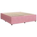 vidaXL Posteľ boxspring s matracom Ružová 200 x 200 cm Zamat