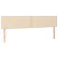 vidaXL Posteľný rám boxspring s matracom krémový 160x200 cm látka