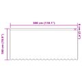 vidaXL Čipková záclona Biela 180 x 300 cm Polyester