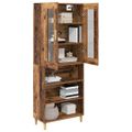 vidaXL Highboard Staré drevo 69,5 x 34 x 180 cm