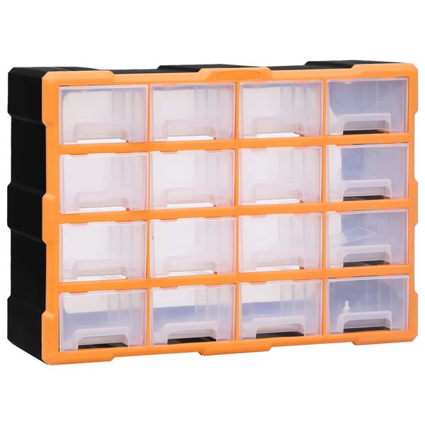 vidaXL Organizér so 16 strednými zásuvkami 52x16x37 cm