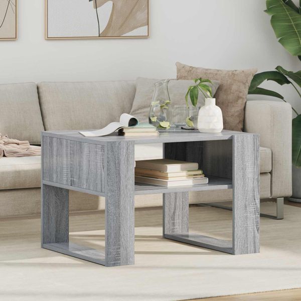 vidaXL Konferenčný stolík Sivý Sonoma 66 x 53 x 45 cm Kompozitné drevo