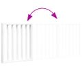 vidaXL Brána pre psa skladacia 3 panely biela 150 cm topoľové drevo