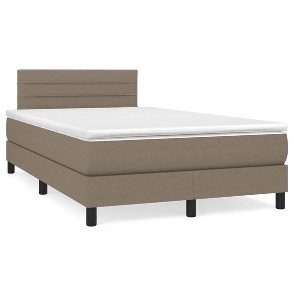 vidaXL Boxspring posteľ s matracom sivohnedá 120x190 cm látka