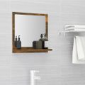 vidaXL Kúpeľňové zrkadlo dymový dub 40x10,5x37 cm spracované drevo