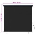 vidaXL Roleta Antracitová 180 x 250 cm Textil a hliník