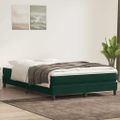 vidaXL Posteľný rám boxsping bez matracom tmavozelený 160x210 cm zamat