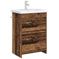 vidaXL Skriňa pod umývadlo do kúpeľne Staré drevo 56 x 37,5 x 81 cm