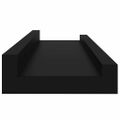 vidaXL Nástenné police 4 ks, čierne 40x9x3 cm