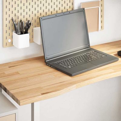 vidaXL Doska stolíka neošetrená 120x50x2,5 cm dubový masív obdĺžnikový