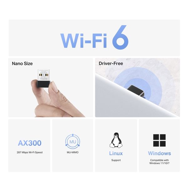 USB klient TP-Link Mercusys MA14N Wireless USB adapter, 2,4GHz