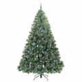vidaXL Umelý vianočný stromček s 300 LED-i Zelená 240 cm PE a PVC