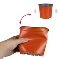 vidaXL Kulatý kvetináč 50 ks Tehlová Ø 15 x 13 cm Plast