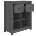 vidaXL Komoda sivá 70x35x80 cm borovicový masív