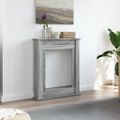 vidaXL Obloženie krbu sivá sonoma 75x20x87,5 cm kompozitné drevo