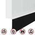 vidaXL Samolepiace tesnenia dverí s kefou 12 ks Biela 100 cm