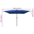 vidaXL Záhradný slnečník 295 x 295 x 245 cm Polyester a oceľ Azurblue