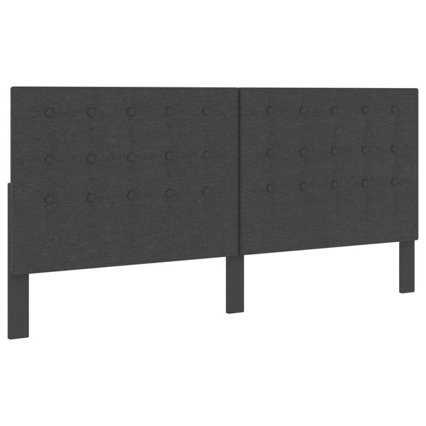 vidaXL Prešívané čelo postele tmavosivé 200x200 cm látkové
