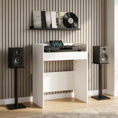 vidaXL DJ stôl Biela 82 x 45 x 102 cm Kompozitné drevo
