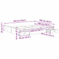 vidaXL Rám postele s úložným prostorem so zásuvkou Biela 180 x 200 cm