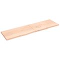 vidaXL Stolová doska 220x60x(2-4) cm neošetrený dubový masív