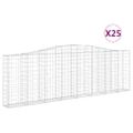 vidaXL Oblúkové gabionové koše 25 ks 400x30x120/140 cm pozink. železo