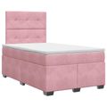 vidaXL Posteľ boxspring s matracom Ružová 120 x 200 cm Zamat