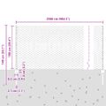 vidaXL Hexagonálny plot s stĺpom 25 x 1 m PVC potiahnutá oceľ Sivá