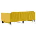 vidaXL Denná posteľ s rozkladacou posteľou žltá 100x200 cm zamat