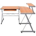 vidaXL Rohový počítačový stôl hnedý 132x112x99 cm spracované drevo