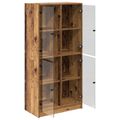 vidaXL Highboard Staré drevo 68 x 37 x 142 cm Kompozitné drevo