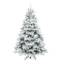 vidaXL Umelý vianočný stromček s 300 LED-i Biela 210 cm PE a PVC