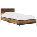 vidaXL Rám postele s čelom Staré drevo 80 x 200 cm Kompozitné drevo