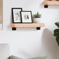 vidaXL Nástenná polica 40x10x6 cm neošetrený dubový masív