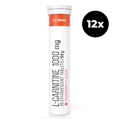 L-karnitín 1000 mg šumivý - GymBeam, 12 x 20 tab