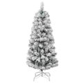 vidaXL Umelý Sklápací Vianočný Stromček 150 LED Zelená a biela 120 cm