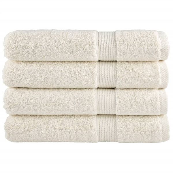 vidaXL Prémiové uteráky do sauny SOLUND 4 ks krémové 80x200cm 600 g/m2